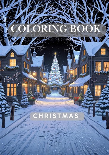 Christmas Winter Town Coloring Pages | Cozy Holiday Village Coloring Book | Printable Adult & Kids Coloring Pages | Festive City Scenes PDF - Etsy Australia