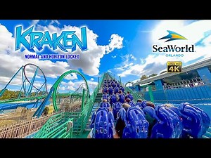 Kraken Roller Coaster On Ride Back Row 4K POV SeaWorld Orlando 2023 01 30