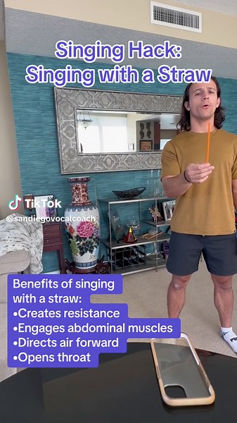 This is a MUST TRY in your next vocal warm up! It’s great for opening up the throat, working the abdominal muscles, and finding the perfect amount of air needed for a note. #singinghacks #vocalhacks #strawsinging #vocalcoaching #learntosing #learntosingbetter #howtosingbetter #singing101 #vocalwarmup #howtosing #singingforbeginners #beginnersinger #singbetterinseconds #howtosinghigh #howtosinghighnotes #singingteacher #singingteachersoftiktok #singingtiktok