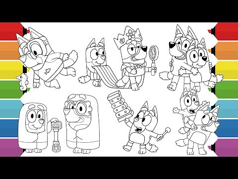 Coloring Bluey and Bingo Coloring Pages for Kids