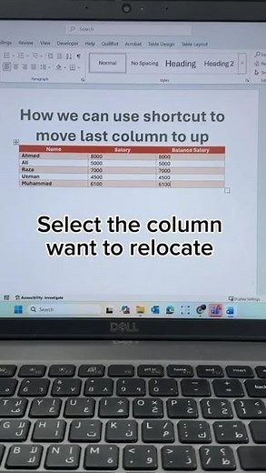 Word Shortcut: Move to the Last Row or Column Instantly