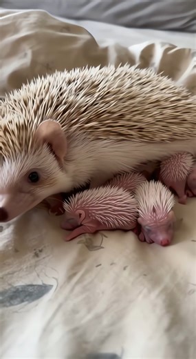 34K views · 2.2K reactions | Hedgehog with her little babies 璉 Rate it 1–10 if you’re a true hedgehog lover! #Hedgehog | The Daily Hedgehog Show | Facebook