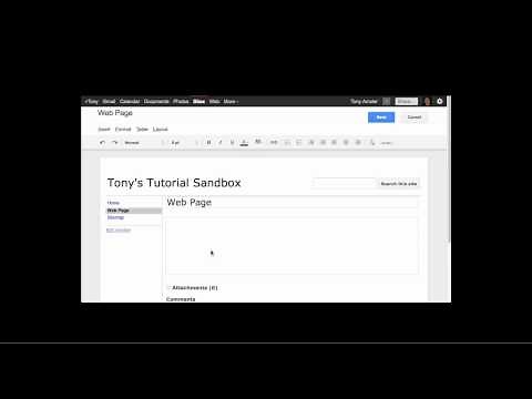 Create A New Page in Google Sites