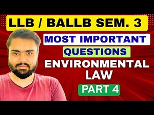 2025 LLB Environmental Law 3rd Semester🔥|Most Important Questions|CSJMU 3rd Semester LLB,BALLB.