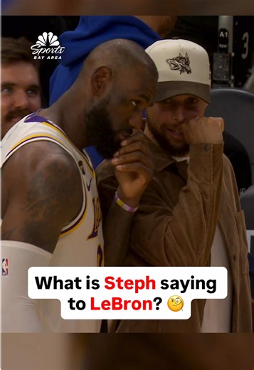Any lip readers out there? 😅 #basketballtiktok #lebron #stephcurry #nba #warriors