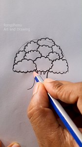 How to Draw a Tree Step by Step | Drawing Tutorial for Beginners | Rongdhonu Art and Drawing