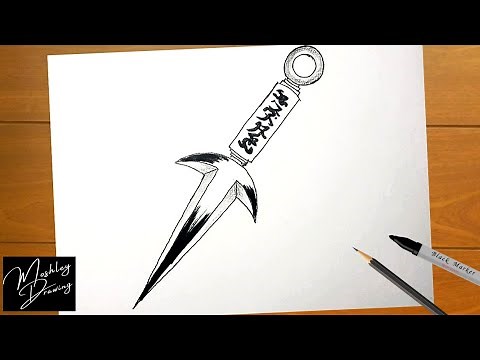 How to Draw Minato Kunai Easy Step by Step