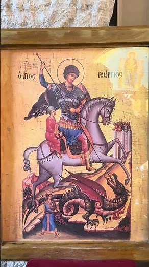 Saint George and the Dragon. Greek Orthodox Church, Madaba, Jordan