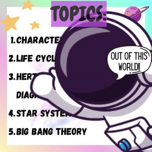 Space Unit Curriculum Bundle - Life Cycle and Characteristics Stars and Galaxies