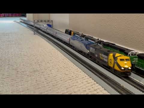 Burlington Northern trains plus AMTRAK
