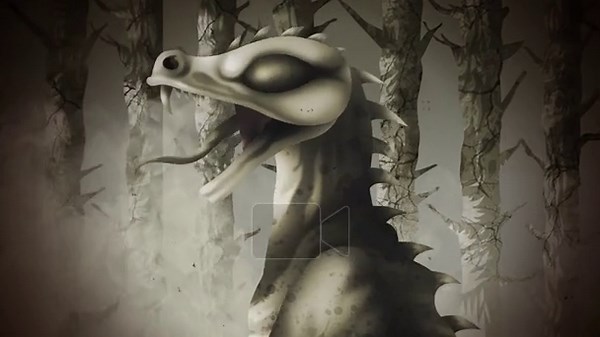 reptilian alien chupacabra creature walking through misty forest Stock Video Footage - Alamy