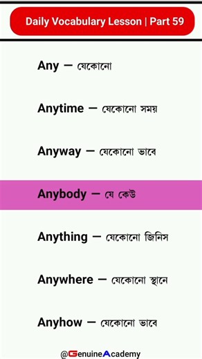 Daily Vocabulary Lesson | Part 59. #vocabularybuilding #english