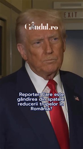 Întrebat de reporteri la bordul Air Force One despre retragerea trupelor americane din România, Donald Trump a spus că ar putea să vorbească despre acest subiect, dar nu este unul foarte important. „Aș putea să vorbesc despre subiectul asta, dar nu este unul foarte important, nu e mare lucru”, a spus președintele american. #trump #romania #news #stirilezilei #gandul | Gandul