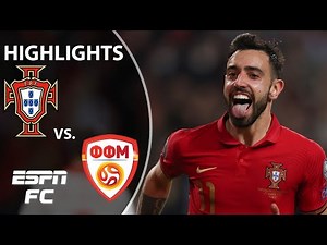 Bruno Fernandes' brace sends Portugal to World Cup over North Macedonia | Highlights | ESPN FC