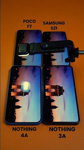 POCO F7 vs Samsung S21 vs Nothing 3A vs 4A 🔆 Brightness Test – Which is Brightest? 😳