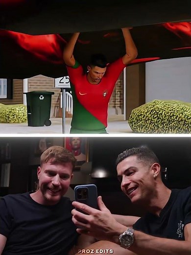 Ronaldo's And Mr Beast React To Ronaldo's Animation🗿🥶 #football #messi #ronaldo #neymar #cr7 #mbappe