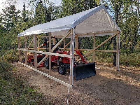 Temporary 10' x 20' Tractor Shed