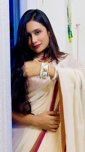 5.2K views · 97 reactions | Wrapped in tradition, draped in elegance. Churi from Girly Mart Sharee from closet by simbu | Simbu's vlog | Facebook