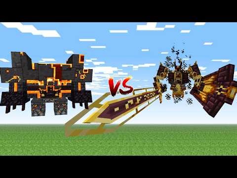 Netherite Monstrosity vs Ignis-Mob Battle
