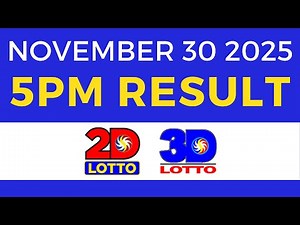 5pm Lotto Result Today November 30 2025 Swertres Ez2