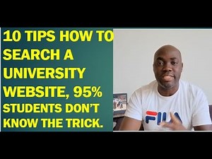 HOW TO SEARCH A UNIVERSITY WEBSITE. 95% OF STUDENT DONT KNOW. 10 TIPS ON CHOOSING A DEGREE PROGRAM.