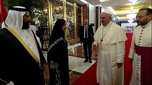 20K views · 212 reactions | Pope Francis has become the first head of the Roman Catholic Church to visit the Arabian Peninsula. The pontiff landed in Abu Dhabi, where he will be taking part in an interfaith conference. He will hold mass – with more than 100,000 people expected to attend. Vatican News | Channel 5 News | Facebook