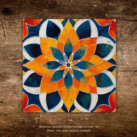 Moroccan Backsplash Tile | Colorful Mediterranean Ceramic Tile | Kitchen Stove Backsplash | Bathroom Wall Tile | Spanish Tile Pattern - Etsy