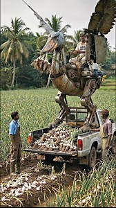 See the experimental garlic harvester machine in action: a compact, battery‑powered prototype designed for efficient, low‑impact garlic harvesting. #entertainment #trendingreelsvideo #farming #fypシ #trendingreel | Rural RoboFarm