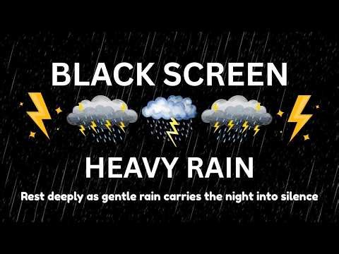 Rainstorm Sounds for Sleeping BLACK SCREEN with Thunder, No Light, Deep Sleep