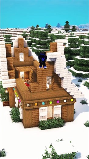 Aashu on Instagram: "Minecraft Christmas House 🏡 Follow For More Tutorial #minecraft #minecraftchristmas #minecrafthouse #minecrafttutorial #minecrafthacks"