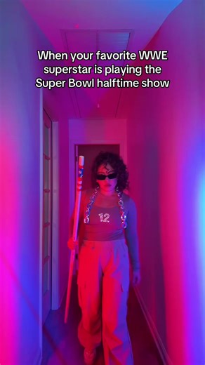 WWE Superstar at Super Bowl Halftime Show