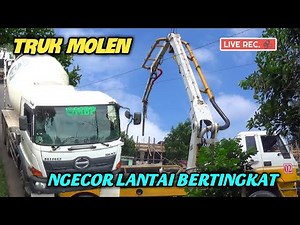 PROSES TRUK MOLEN NGECOR LANTAI BERTINGKAT | MOBIL MOLEN | TRUK | MOLEN