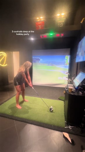 Funny Moments at the Holiday Party with Golf Simulator