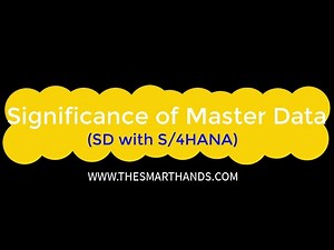 SAP S/4HANA SD Training - Significance of Master Data | SAP S4 HANA SD Videos