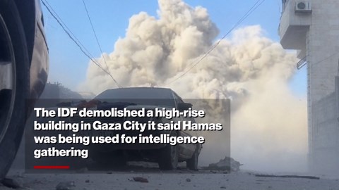 Israel blows up third Gaza high-rise in three days