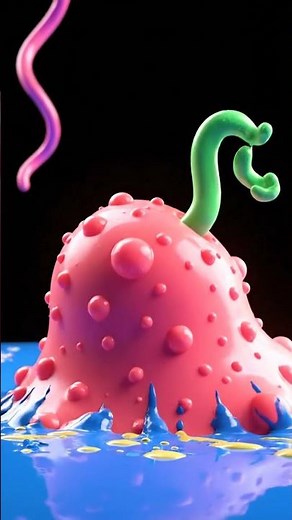 Hypnotic Alien Slime Union: Gelatinous Beings Merge #Alien #CGI #Macro