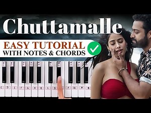 Chuttamale - Easy Piano Tutorial With Notes & Chords - PIX Series | Devara | NTR | Janhvi Kapoor