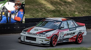 Driving the Subaru Legacy Hill Climb Car on Slicks