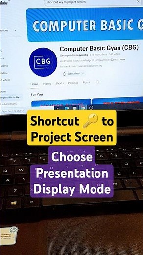 Shortcut key to Project Screen #shorts #projector #laptop