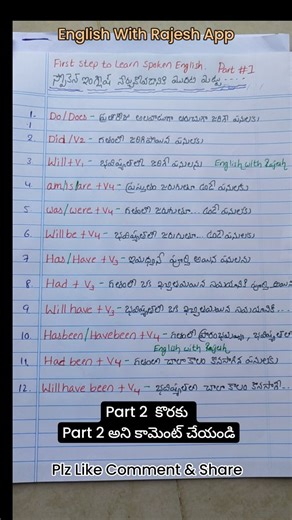 స్పోకెన్ ఇంగ్లీష్ నేర్చుకోవడానికి మొదటి మెట్టు First Step To Learn Spoken English | Learn English With Rajesh