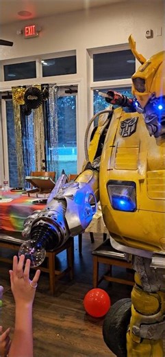 Autobot Houston superhero party plasma #reels #shorts #optimus #bumblebee #transformers