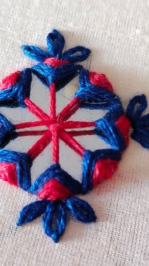 46K views · 446 reactions | Beautiful circle mirror work design.. #mirrorworkembroidery #mirrorwork #mirrorworktutorial #mirrorworkart #reels | Embroidery Nilam Patel | Facebook