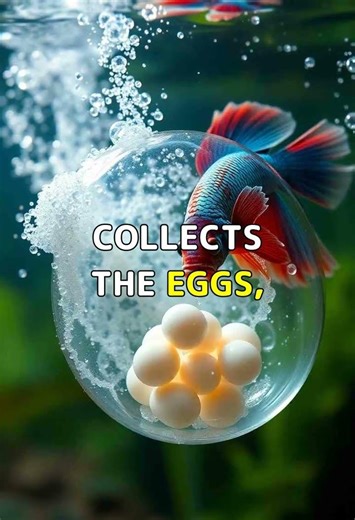 How Betta Fish Build Bubble Nests. #Shorts