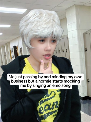 Me just passing by and minding my own business but a normie starts mocking me by singing an emo song #emo #emoscene #emomemes #highschool #middleschool