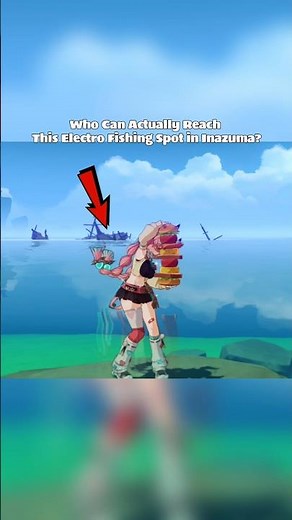 Who Can Actually Reach This Electro Fishing Spot in Inazuma? #genshinimpact #genshimpactedit