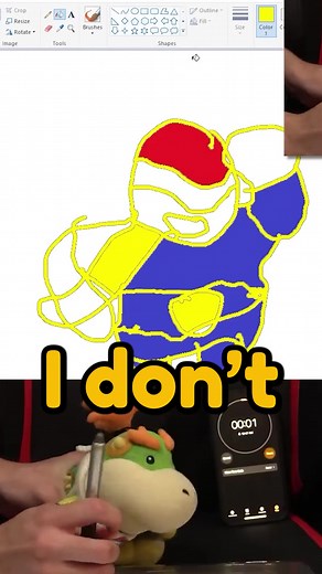 Bowser jr draws captain falcon