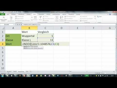 Excel - INDEX und INDIREKT - Alternativ zu SVERWEIS
