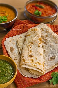 Traditional Mauritian Roti (Farata) Recipe (oil-free) and Fillings