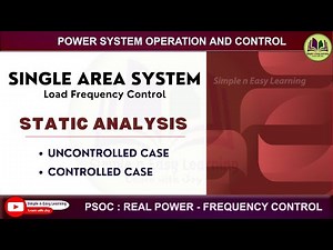 Static Analysis of Single Area System | Steady State Analysis | Load frequency control | PSOC