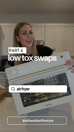 Alli Walker | Lifestyle on Instagram: "Comment the word OVEN and I’ll send you a direct link to this Wonder Oven Pro! ☺️ PART 6 | LOW TOX SWAPS: Air fryers 👩🏼‍🍳 I had no idea how terrible my old black teflon air fryer really was, until now! After lots of research I found the best possible non toxic option for an air fryer that also fit all of my needs! The @ourplace Wonder Oven Pro! ⭐️ I also linked this oven in my ShopMy account at the 🔗 in my bio! ❓Have you made the swap already? What non